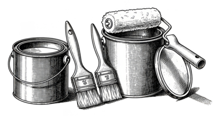 Artistic paint supplies a painters creative toolbox