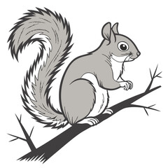 squirrel animal vector art free download.