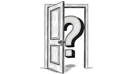 Enigmatic Doorway Uncertainty Beckons in the Dark