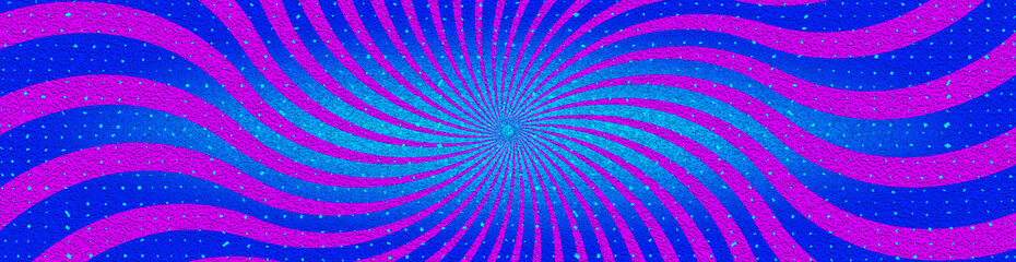 Spiral swirl abstract blue pink purple color grainy background. Wave violet line. Bright long backdrop. Digital screen. Luxury grunge banner. NFT card. Cover design. Pop art. VR. Noisy texture