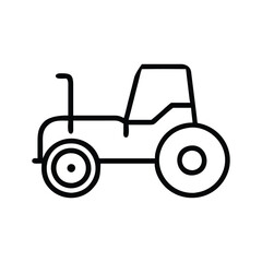 Black outline of a tractor