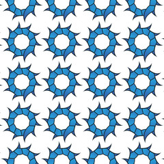 Abstract seamless sun pattern. Arrows swirl effect. Circle shapes&nbsp;background
