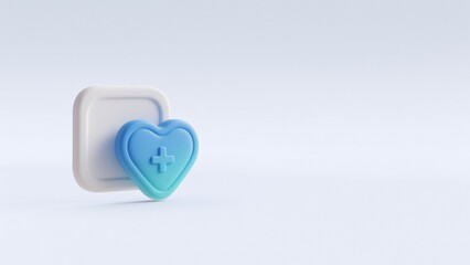 Soft 3D Wishlist Heart Icon