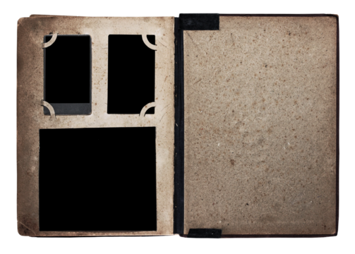 Vintage Photo Album with Blank Spaces