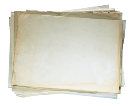 Aging Paper Stack with Vintage Texture Effects