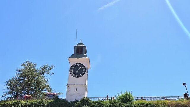 old clock tower in architecture religion belgrad