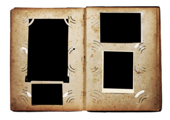 Old Photo Album with Empty Frames