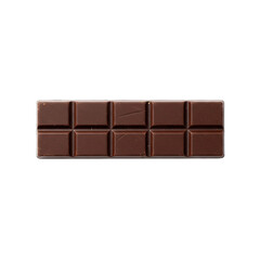 Fototapeta premium Dark chocolate bar with ten squares on a black background studio shot with soft lighting