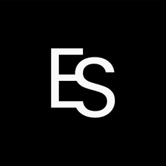 ES letter initial logo design vector