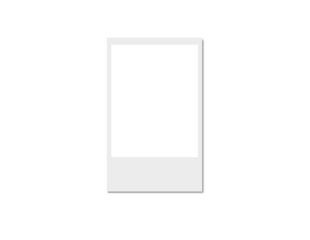Vintage polaroid instant photo frame isolated PNG overlay background