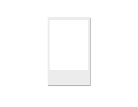 Vintage polaroid instant photo frame isolated PNG overlay background