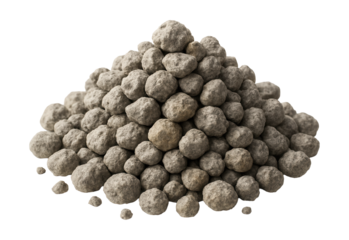 Granules for improving concrete curing in winter construction projects.