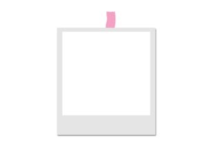 Vintage Polaroid instant photo frame isolated on transparent background, minimal white square mockup for photography, album, or memory project.