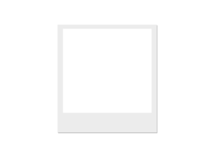 Vintage Polaroid instant photo frame isolated on transparent background, minimal white square mockup for photography, album, or memory project.