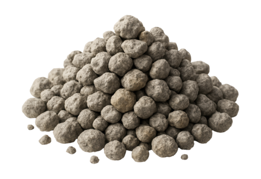 Granules for improving concrete curing in winter construction projects.