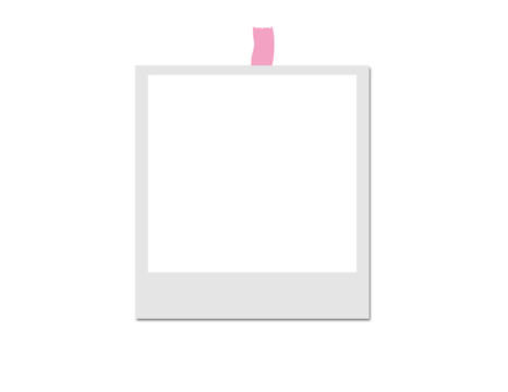 Vintage Polaroid instant photo frame isolated on transparent background, minimal white square mockup for photography, album, or memory project.