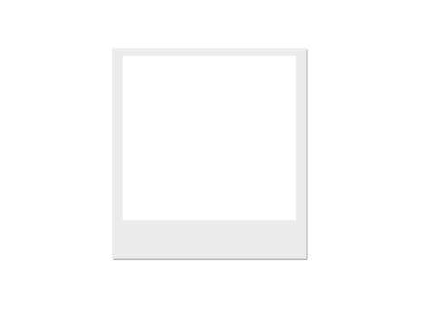 Vintage Polaroid instant photo frame isolated on transparent background, minimal white square mockup for photography, album, or memory project.