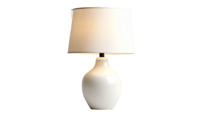 A stylish lamp on a white background, ideal for home or office use, providing functional lighting and aesthetic appeal.