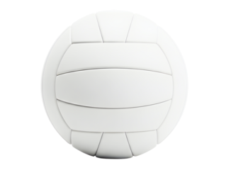 White volleyball isolated on transparent background