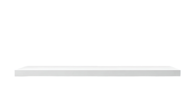 Flat, white rectangular object