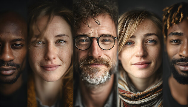 Group of neurodivergent people ask for rights. Diversity: behavioral, emotional and psychological. Emotional Self Care abstract concept to avoid mental disorder. World mental health day. 8 persons. - Powered by Adobe