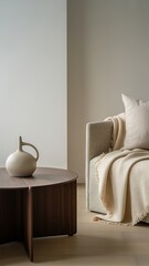 Modern Living Room with Neutral Tones and Minimalist Decor