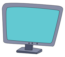 Computer display isolated on white background