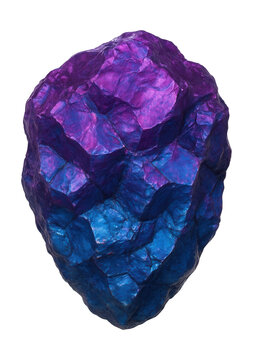 Iridescent peacock ore displaying vibrant purple and blue hues.