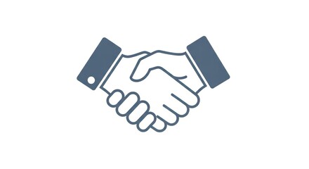 Abstract handshake illustration on a white background