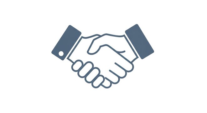 Abstract handshake illustration on a white background
