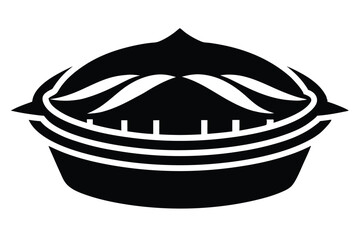 pie icon black and white silhouette on white background
