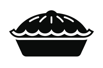 pie icon black and white silhouette on white background
