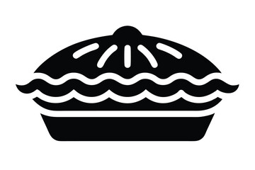 pie icon black and white silhouette on white background