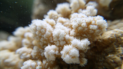 dendritic. White calcareous deposits forming dendritic patterns on a coral reef. ESG reports, sustainability campaigns, designed for sustainability communications and ESG reporting.