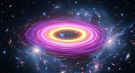 A mesmerizing galaxy with swirling stars and cosmic dust in vibrant colors