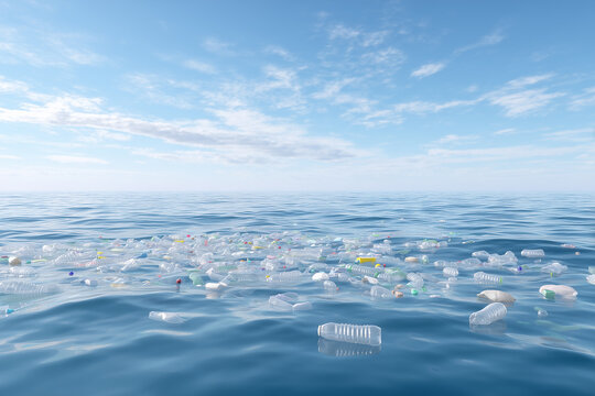 Floating plastic pollution in ocean highlights urgent need for sustainability efforts