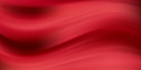 Closeup view of a vibrant red curtain on dark contrasting background 3D illustration, rich color and texture, attention to its elegance and design. Striking dramatic visual effect