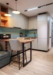 Modern Studio Apartment with Open Plan Layout and Zoned Interior