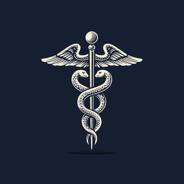 A Caduceus Symbol Illustrating Medical and Healthcare Themes
