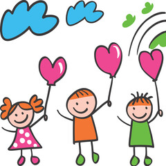 Black and White Kid&rsquo;s Artwork