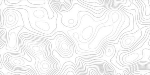Ocean topographic line map with curvy wave isolines vector illustration. Abstract topographic contours map background, Vector contour topographic map. Cartography texture abstract banner use.	