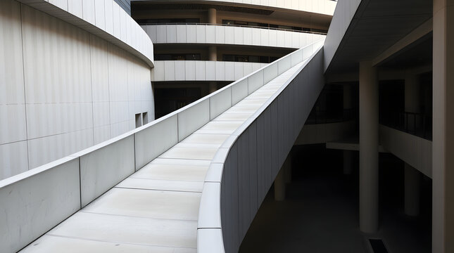 Brutalist Pedestrian Ramp