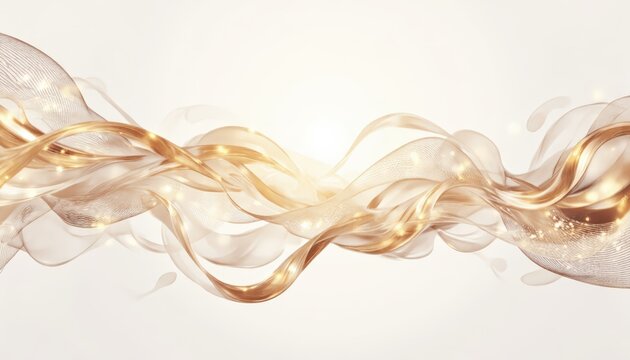 Elegant Gold Wave Abstract Background Luxury Design Element
