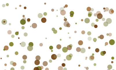 Abstract background of earth tone circles on a white background