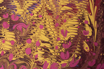 Abstract ebru marbling texture background design.