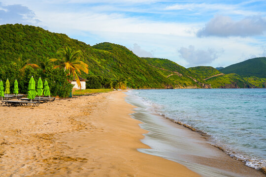 South Friars Bay Beach on the Island of St. Kitts in the Caribbean Sea