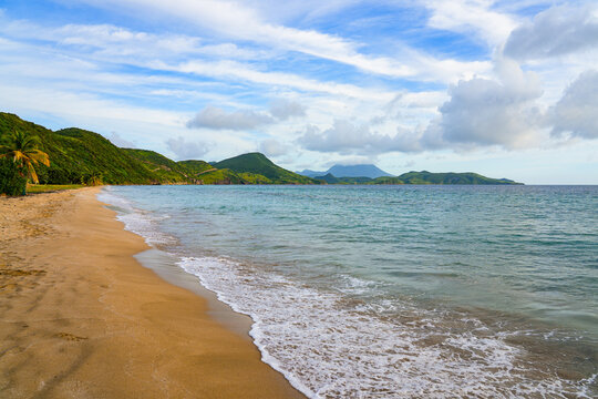 South Friars Bay Beach on the Island of St. Kitts in the Caribbean Sea