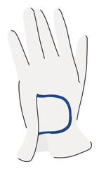 White Glove for Golf Game, Sport Game Equipment.