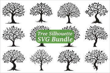 Tree Silhouette SVG Bundle