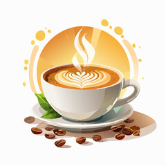 Coffee advertisement vector 